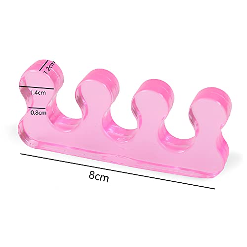 XHNFCU 2 Pares Separador de Dedos de Gel de Sílice para Corregir Hallux Valgus, Cuidado de Los Pies, Pedicura, Alivie el Dolor de Los Dedos de Los Pies Después Del Ejercicio