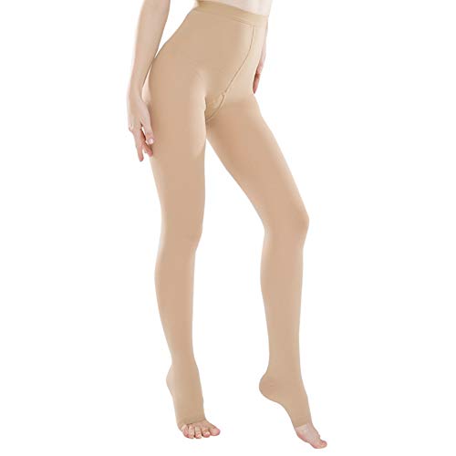 Xingsiyue Calcetines de compresión para Mujeres (23-32 mmHg) Pantys de Soporte Graduado Medias médicas de Clase II para Venas varicosas