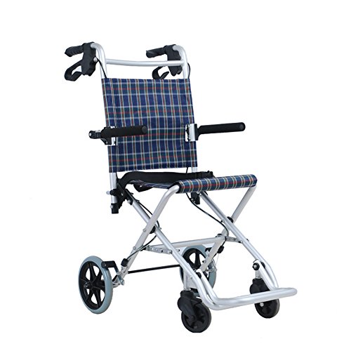 XYLUCKY Carro Portátil Plegable - Aluminio Giratorio Médico de 4 Ruedas con Asiento Y Doble Freno - Mobility Aid para Adultos, Personas Mayores, Personas Mayores Y Personas con Discapacidades