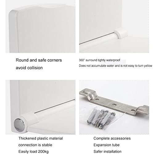 YAHAO Asientos de Ducha Taburete de Ducha Plegable montado en la Pared, Silla de Ducha Antideslizante para baño Banco de baño para bañarse Ancianos discapacitados y con Movilidad Limitada
