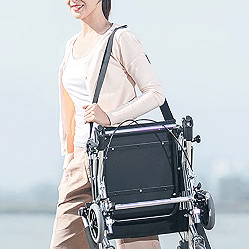 YDYBY Silla de Ruedas Plegable, Ortopédica para minusválidos Reposapiés extraíbles y reposabrazos abatibles Ultraligera Silla de Ruedas de Viaje en avión Silla de tránsito,Verde