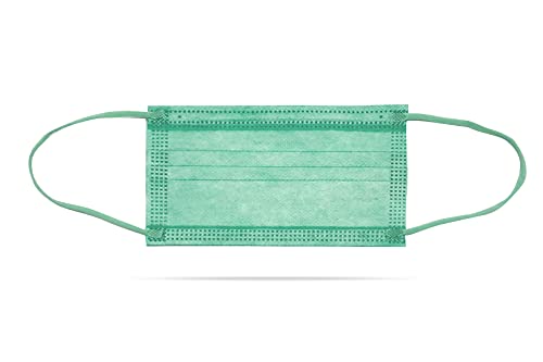 YINHONYUHE Mascarilla Quirúrgica Desechable Homologada Para Niños, 50 Unidades, Verde, CE, BFE ≥98%, EN 14683:2019+AC:2019 Type IIR
