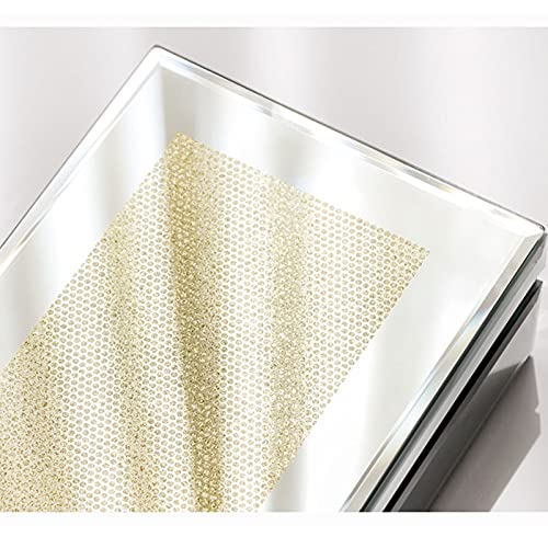YIXIN2013SHOP Caja Joyero Caja de joyería de joyería de joyería con Espejo de Cristal con Espejo de Cristal con Espejo de Plata de Lujo de Plata para Mujer Jewelry Organizer