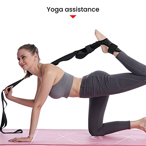 Yoga Correas Elástica Banda, Banda de Ejercicio Correa de Yoga Correa de Cinturón de Yoga Ajustable Correas de Fitness, para Estiramiento de Yoga, Pilates, Danza, Fascitis Plantar y Fisioterapia