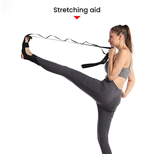 Yoga Correas Elástica Banda, Banda de Ejercicio Correa de Yoga Correa de Cinturón de Yoga Ajustable Correas de Fitness, para Estiramiento de Yoga, Pilates, Danza, Fascitis Plantar y Fisioterapia