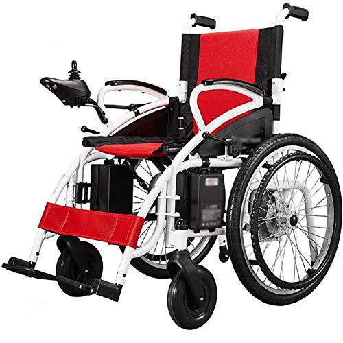 YXZQ Silla de Ruedas, Plegado eléctrico motorizado s, Potente Motor Dual Ligero, Solo 37 kg, Servicio Pesado, Motor Doble Plegable eléctrico para Personas Mayores discapacitadas