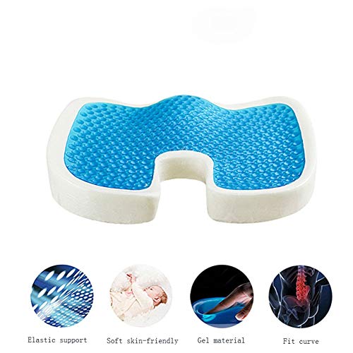 YZJL Amortiguador De Asiento De Gel De Espuma De Memoria Úlceras De Decúbito Asiento De Arandela Home Care Discapacitados Caderas Ancianos Asiento De Silla De Ruedas Cojín Transpirable Descompresión