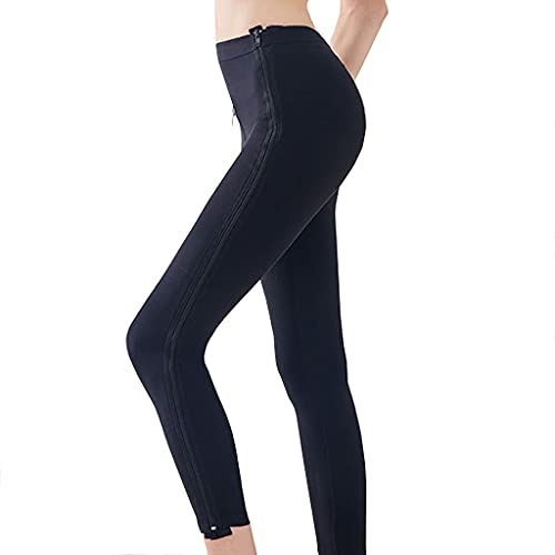 ZAYZ Cremallera Completa Control de Barriga Polainas para Mujeres Cintura Alta Fajas Liposuccion Compresión Levantador de Glúteos Muslo Adelgazante Pantalones, Fase 1 (Color : Nero, Size : XXL)
