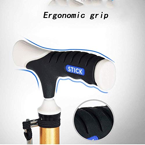 ZCXBHD Bastones De Cuatro Patas Ajustables Ancianos Discapacitados Ligeros Antideslizantes Bastones para Caminar Hombres Mujeres Senderismo Telescópico Muleta Caminante A