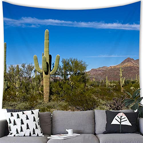 zhuifengshaonian Cactus al Atardecer Tapiz Creativo Tapiz de Pared Decoración de la habitación Sábana de Picnic Mantel (C-5256) 250x350cm