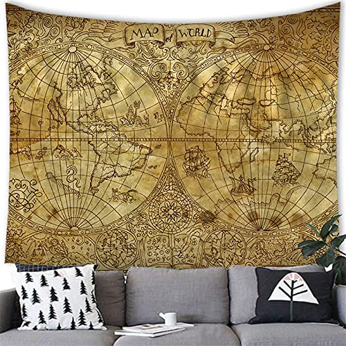 zhuifengshaonian Mapa náutico Vintage Tapiz Creativo Tapiz de Pared Decoración de la habitación Sábana de Picnic Mantel (P-1224) 250x350cm