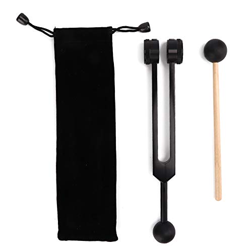 ZJchao Diapasón, aleación de Aluminio 136,1 Hz diapasón de Yoga de Baja frecuencia para meditación de Yoga para Reducir el estrés con Martillo y Bolsa de Terciopelo