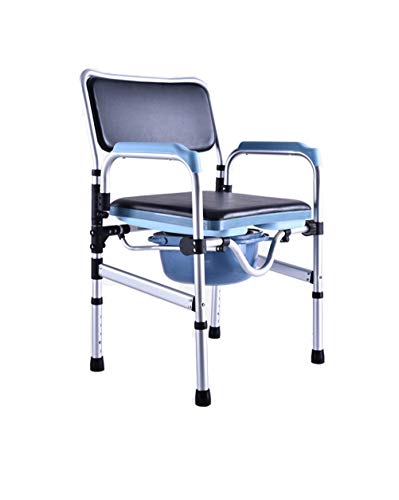 ZJN-JN Silla plegable WC con orinal/Más Con asiento acolchado y baño Silla Moving plato de ducha silla for el viejo embarazada Asiento mujeres for ir al baño Sillas de ruedas de baño