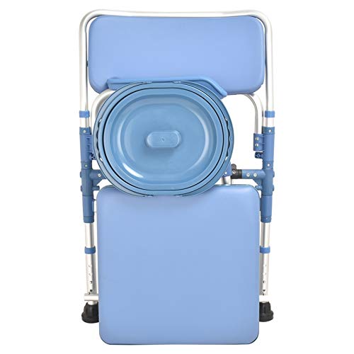 ZWYSL Sillas de Ruedas Baño Aseo Hombre de la Silla de baño y WC El Asiento del Inodoro se Puede Sacar fácilmente Plegable portátil Durablefolding IR al baño (Color : B)