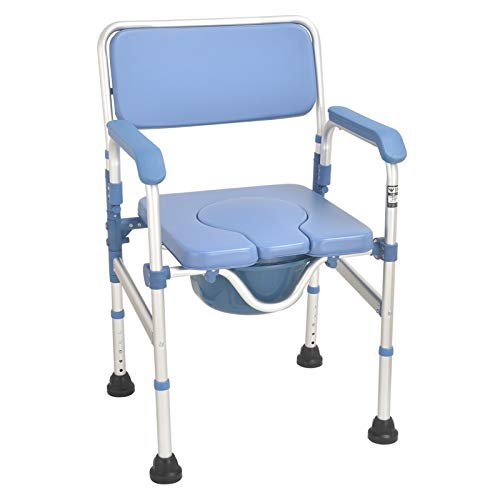 ZWYSL Sillas de Ruedas Baño Aseo Hombre de la Silla de baño y WC El Asiento del Inodoro se Puede Sacar fácilmente Plegable portátil Durablefolding IR al baño (Color : B)