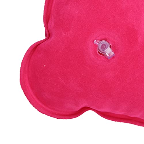01 Cojín Inflable Anti-escaras, cojín de Aire Inflable Anti-escaras de Grosor moderado con Bomba de Aire para Ancianos postrados en Cama para Pacientes(23 * 18 * 4cm-Flocking Square Cushion Rose Red)