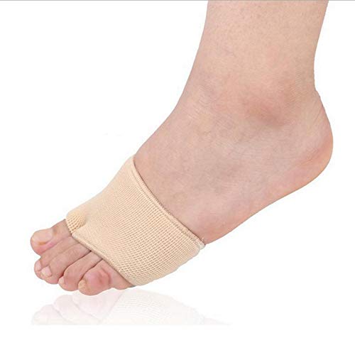 1 par de huesos de ratón Manguito La mitad-dedo del pie del juanete del gel del cojín Y Medio Pad, calcetines de soporte, prevenir callos y ampollas, heridas proteger, y aliviar el pulgar Corrección V