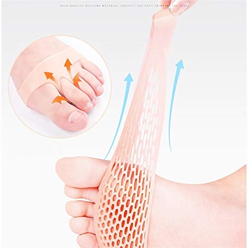 1 par de plantillas de silicona de absorción de choque Plantillas ortopédicas, proteger y aliviar la inflamación del pulgar, de la pata delantera plantillas de tacón alto, transpirable saludable plant