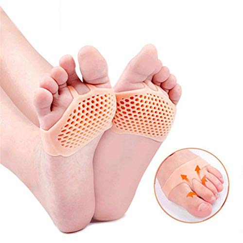 1 par de plantillas de silicona de absorción de choque Plantillas ortopédicas, proteger y aliviar la inflamación del pulgar, de la pata delantera plantillas de tacón alto, transpirable saludable plant