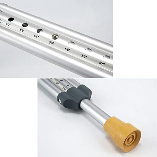 1 Par Muletas Médicas, Aluminio Muletas Axilares, Altura Regulable (9 + 5 Marchas), Ayudas De Movilidad para Adultos, para Ancianos Artritis Discapacidad (Size : 150cm)