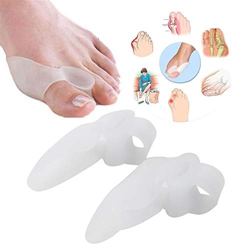 1 Par Valgus Corrector de Dedo del pie Separador de los Tacones Altos de Silicona del pie de la Herramienta del Cuidado de día ortopédicos Plantillas de pedicura Cuidado de los pies y la Noche