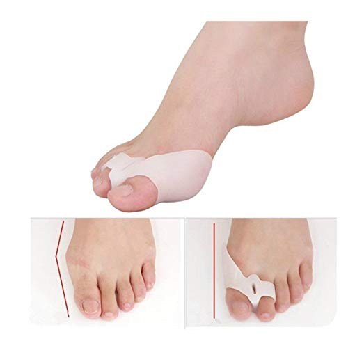 1 Par Valgus Corrector de Dedo del pie Separador de los Tacones Altos de Silicona del pie de la Herramienta del Cuidado de día ortopédicos Plantillas de pedicura Cuidado de los pies y la Noche