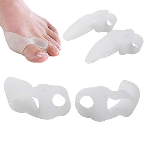 1 Par Valgus Corrector de Dedo del pie Separador de los Tacones Altos de Silicona del pie de la Herramienta del Cuidado de día ortopédicos Plantillas de pedicura Cuidado de los pies y la Noche