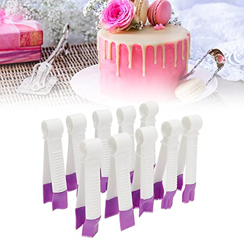 10 pinzas de encaje para tartas, pinzas de encaje con dientes dentados para decoración de bordes de tartas con fondant, molde de plástico con abrazadera para galletas para la cocina del hogar