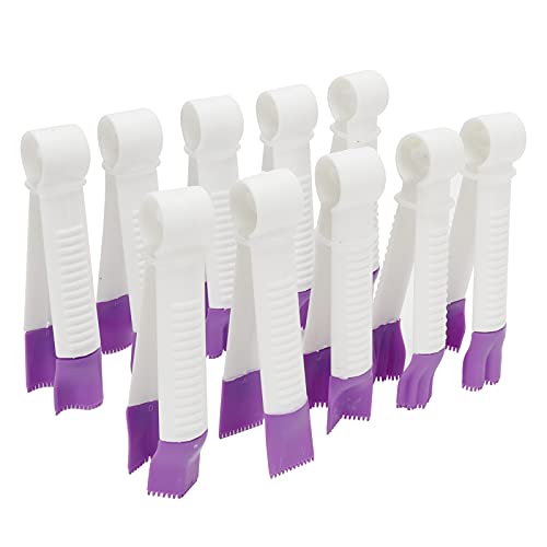 10 pinzas de encaje para tartas, pinzas de encaje con dientes dentados para decoración de bordes de tartas con fondant, molde de plástico con abrazadera para galletas para la cocina del hogar