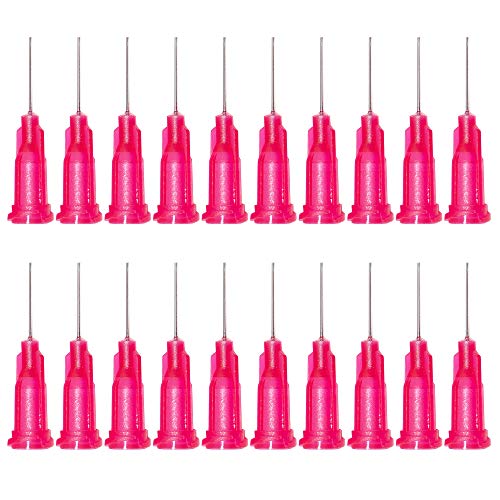 100 piezas Aguja dispensadora 1/2" 25G aguja roma, Dispensador de líquido industrial con Luer Lock para distribución Aceite Pegamento Líquido y Tinta