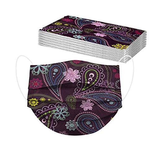 10/20/30/50/100pc Protector Adulto Flor Linda Azulado impresión Digital 3Ply oído Bucle Medio Bufanda para Mujeres Hombres