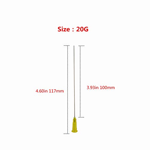 10pack jeringa de 10 ml con 10pack 20G 0.9-100mm Agujas de punta roma para experimentos, aguja dispensadora sin filo Aguja dispensadora conjunto de jeringa jeringa de plástico jeringa desechable