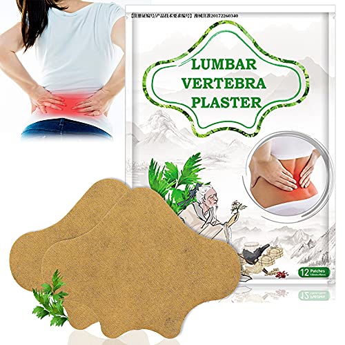 12 Pegatinas Parche para Aliviar El Dolor, Parche Autocalentable, Parche Lumbar Autocalentables de Ajenjo Natural, para Aliviar El Dolor De Espalda Dolor De Cuello Dolor De Hombro