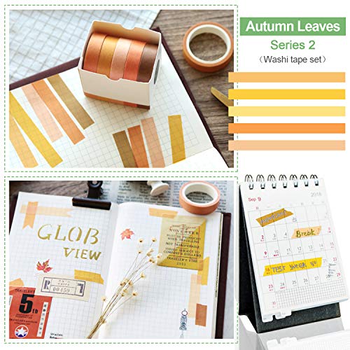 15 Rollos Washi Tape Set Color Sólido, Kalolary Cintas Adhesivas Coloridas, Cintas Washi Suministros para álbumes de Rrecortes, Maestros, Pintores y Niños, Scrapbooking DIY Manualidades