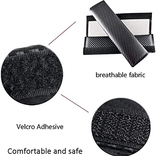 2 Piezas Fibra Carbono Coche Cinturón Seguridad Almohadillas Protectoras Hombro para Renault Arkana, Hombreras de fibra de carbono estilo de coche