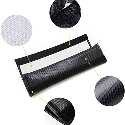 2 Piezas Fibra Carbono Coche Cinturón Seguridad Almohadillas Protectoras Hombro para Renault Arkana, Hombreras de fibra de carbono estilo de coche