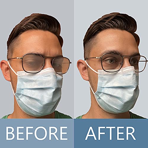 2 pinzas nasales antivaho transparentes para mascarilla - Evita el empañamiento y el vapor - Resistente, inodoro, atóxico y 100% reciclable - Puente nasal
