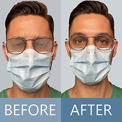 2 pinzas nasales antivaho transparentes para mascarilla - Evita el empañamiento y el vapor - Resistente, inodoro, atóxico y 100% reciclable - Puente nasal