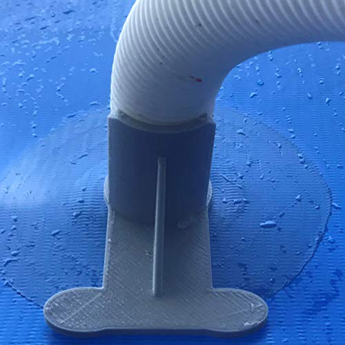 2 Soportes para Tubos de Piscina, Soporte de Color Gris para Tubos de 30 mm a 37 mm diseñados para Adaptarse a Piscinas Intex