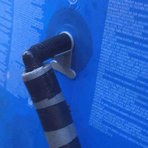 2 Soportes para Tubos de Piscina, Soporte de Color Gris para Tubos de 30 mm a 37 mm diseñados para Adaptarse a Piscinas Intex