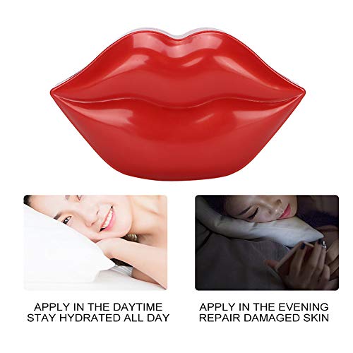 2 x Máscara de Labios, 40Pcs Mascarilla para los Labios, 2 Cajas de Parches Labiales Hidratantes Nutritivos, Almohadillas Labiales Hidratantes para Antiarrugas, Antienvejecimiento Hidrata los Labios