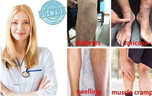 20-30 mmHg Medias antiembolia cremallera de compresión para espinilleras, venas varicosas (medianas)