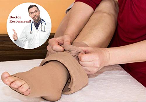 20-30 mmHg medias antiembolia medias de compresión de pantorrilla para espinillera, venas varicosas (medianas)