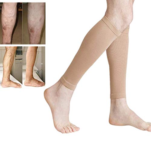 20-30 mmHg medias antiembolia medias de compresión de pantorrilla para espinillera, venas varicosas (medianas)