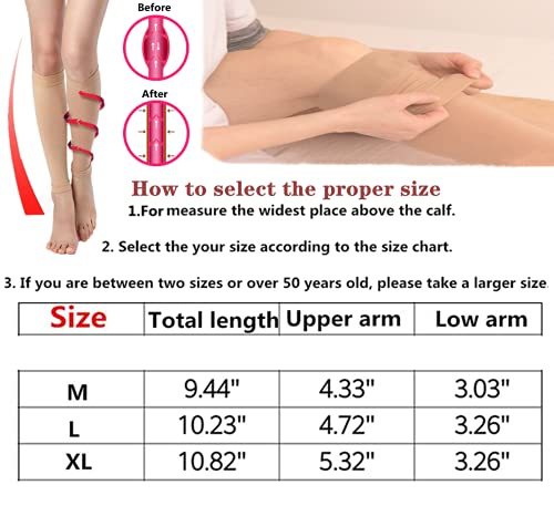 20-30 mmHg medias antiembolia medias de compresión de pantorrilla para espinillera, venas varicosas (medianas)