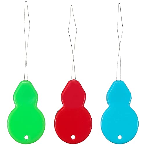 20 Piezas Enhebradores de Agujas de Plástico con Caja Transprente, Colores Variados