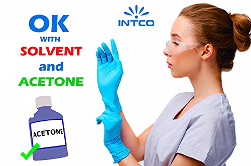 200 guantes de Nitrilo L sin polvo, sin látex, hipoalergénicos, con certificación CE conforme a la norma EN455 guantes médicos desechables (Talla L)