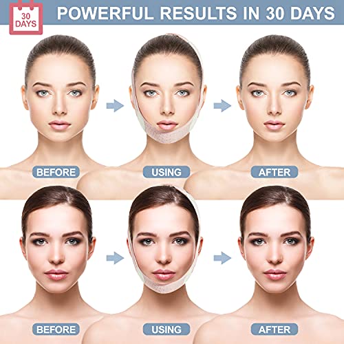 2020 actualizado facial que adelgaza la correa, correa de elevación de cara sin dolor, reductor doble de la barbilla para las mujeres los hombres elimina la flacidez