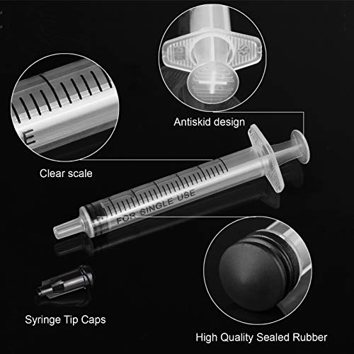 22 jeringas de plástico de 3 ml sin aguja con medición, sin aguja, aptas para laboratorios científicos, rellenar y medir líquidos, alimentar mascotas, aceite o aplicador de pegamento (3 ml)