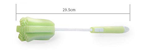 3 cepillos de esponja de espuma para lavar platos con mango largo ajustable cepillos de limpieza suaves para biberones de bebé, cocina, vasos limpios, tazas (color al azar)